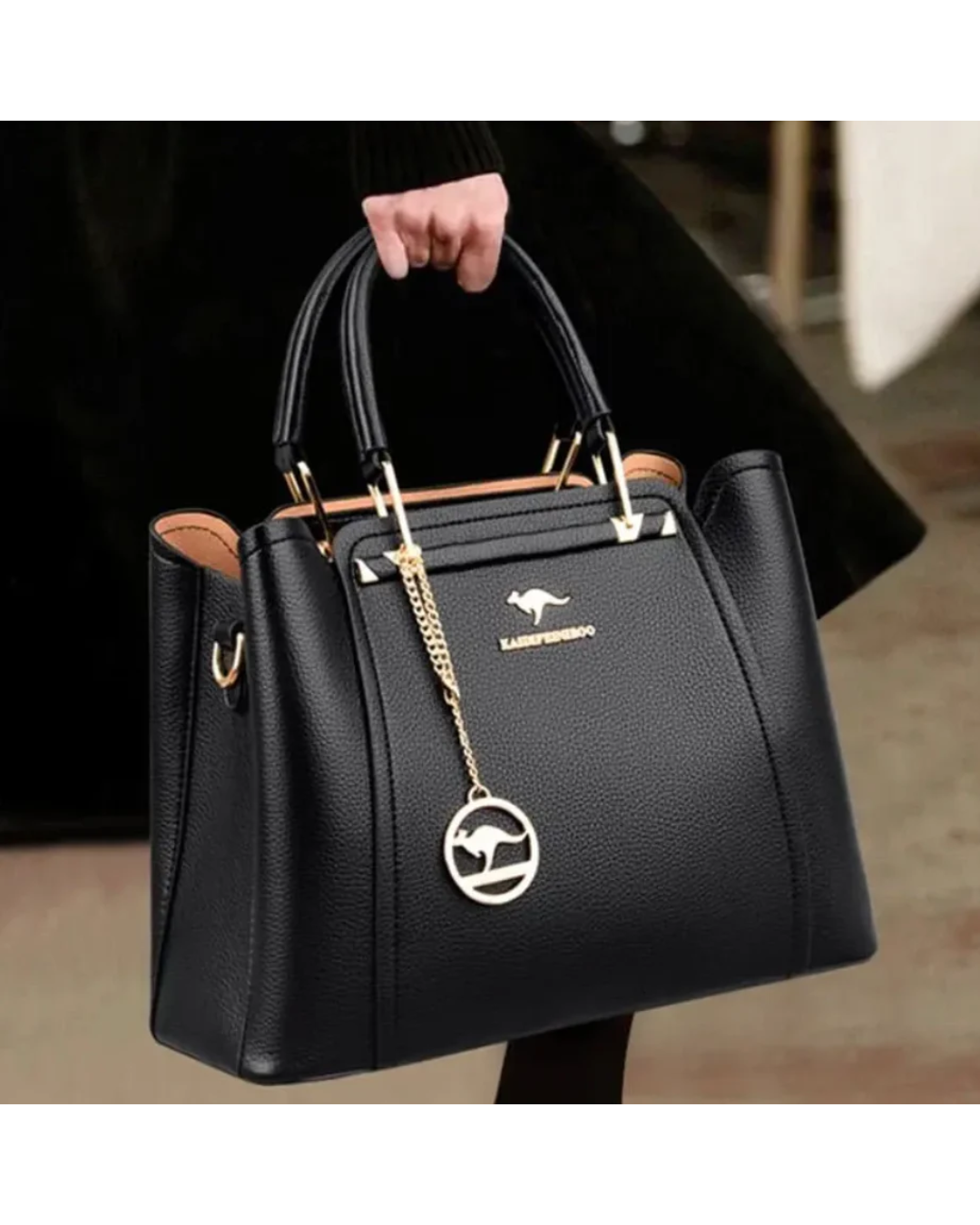 Bolsa Média Feminina de Couro Belle Éclat